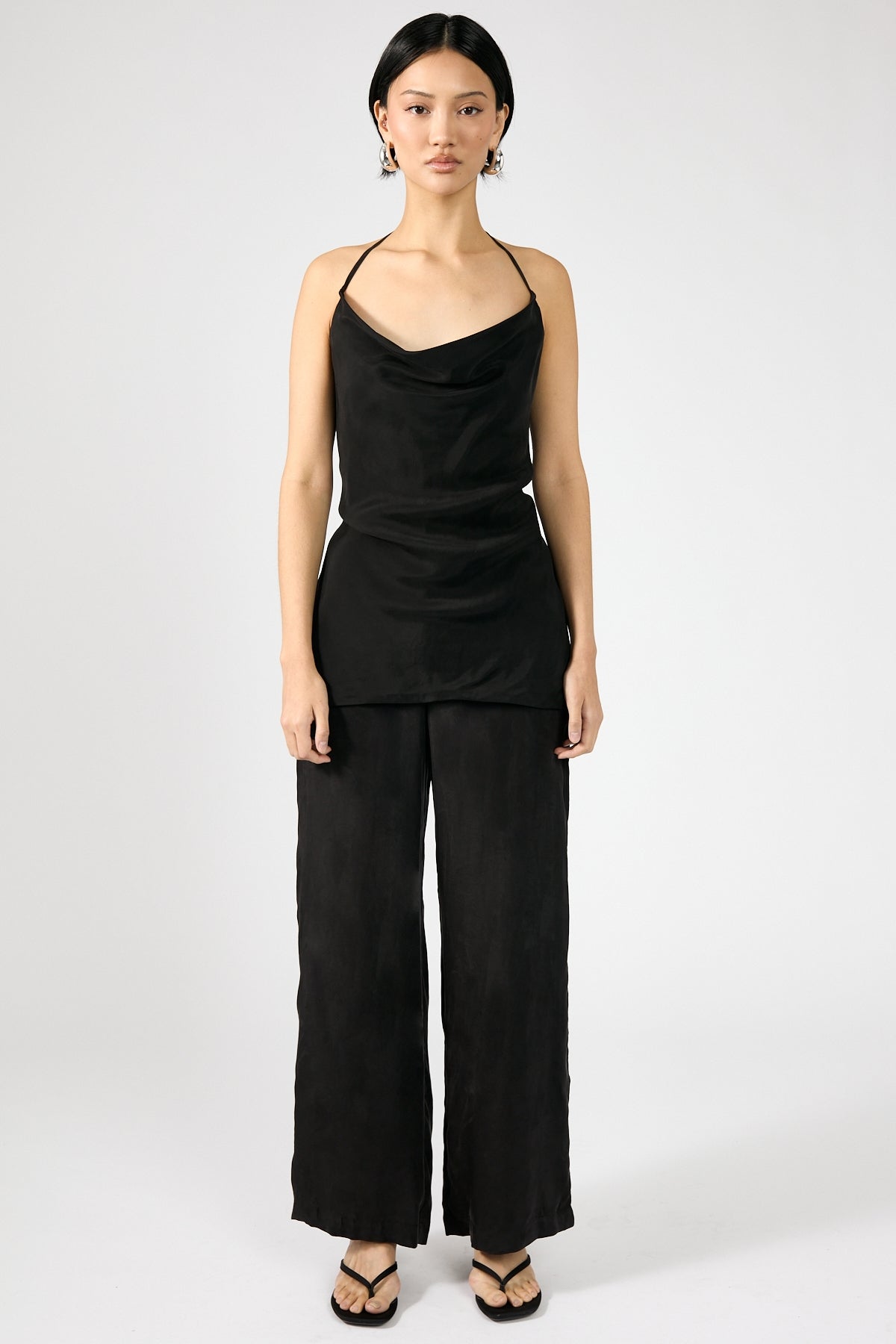 Perfect Stranger Giulia Clean Waist Cupro Pant Black