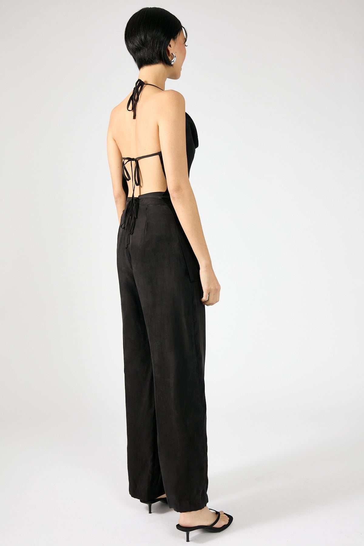 Perfect Stranger Giulia Clean Waist Cupro Pant Black