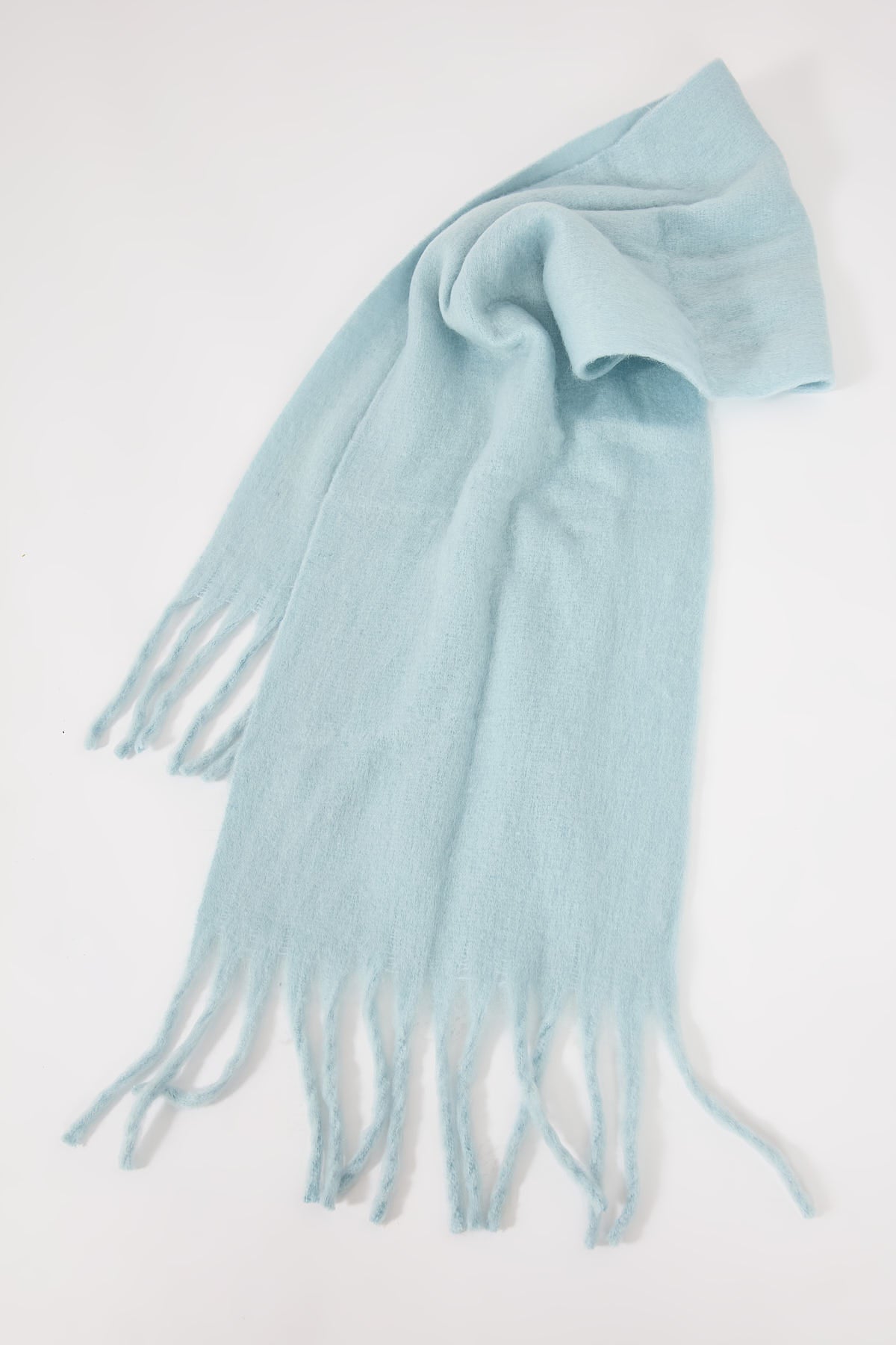 Perfect Stranger Plush Oversized Knit Scarf Dusty Blue