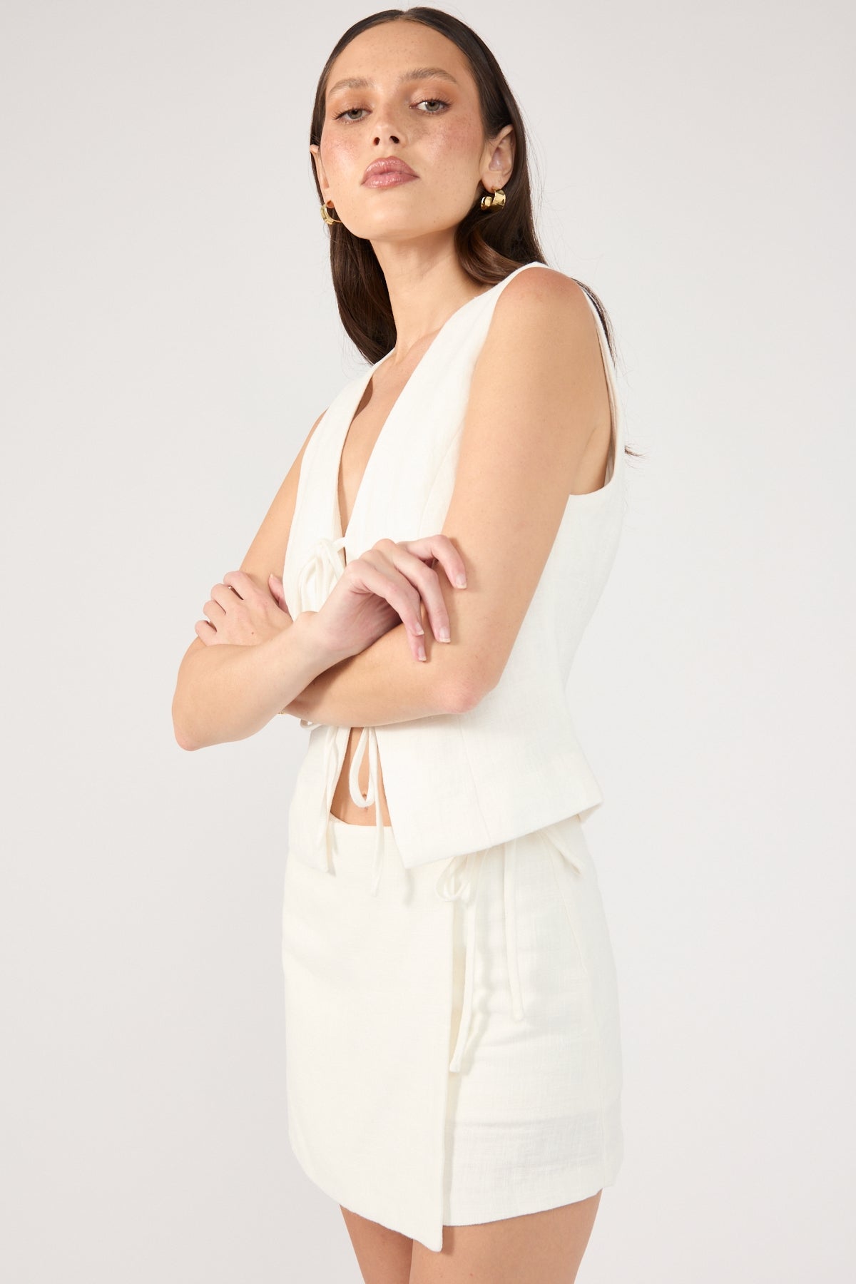 Perfect Stranger Menorca Tie up Skort White