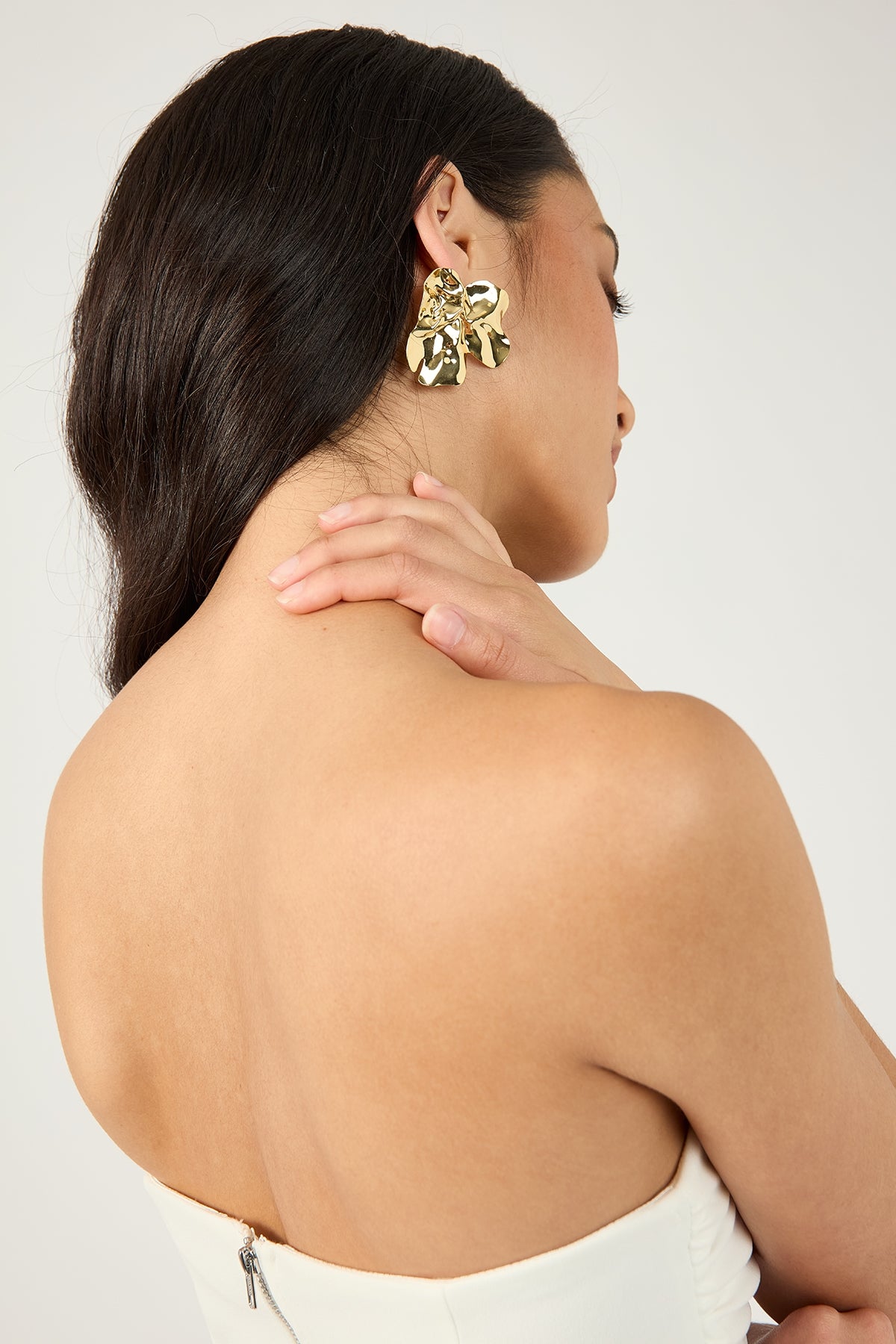 Perfect Stranger Azalea Flower Earrings 18K Gold Plated