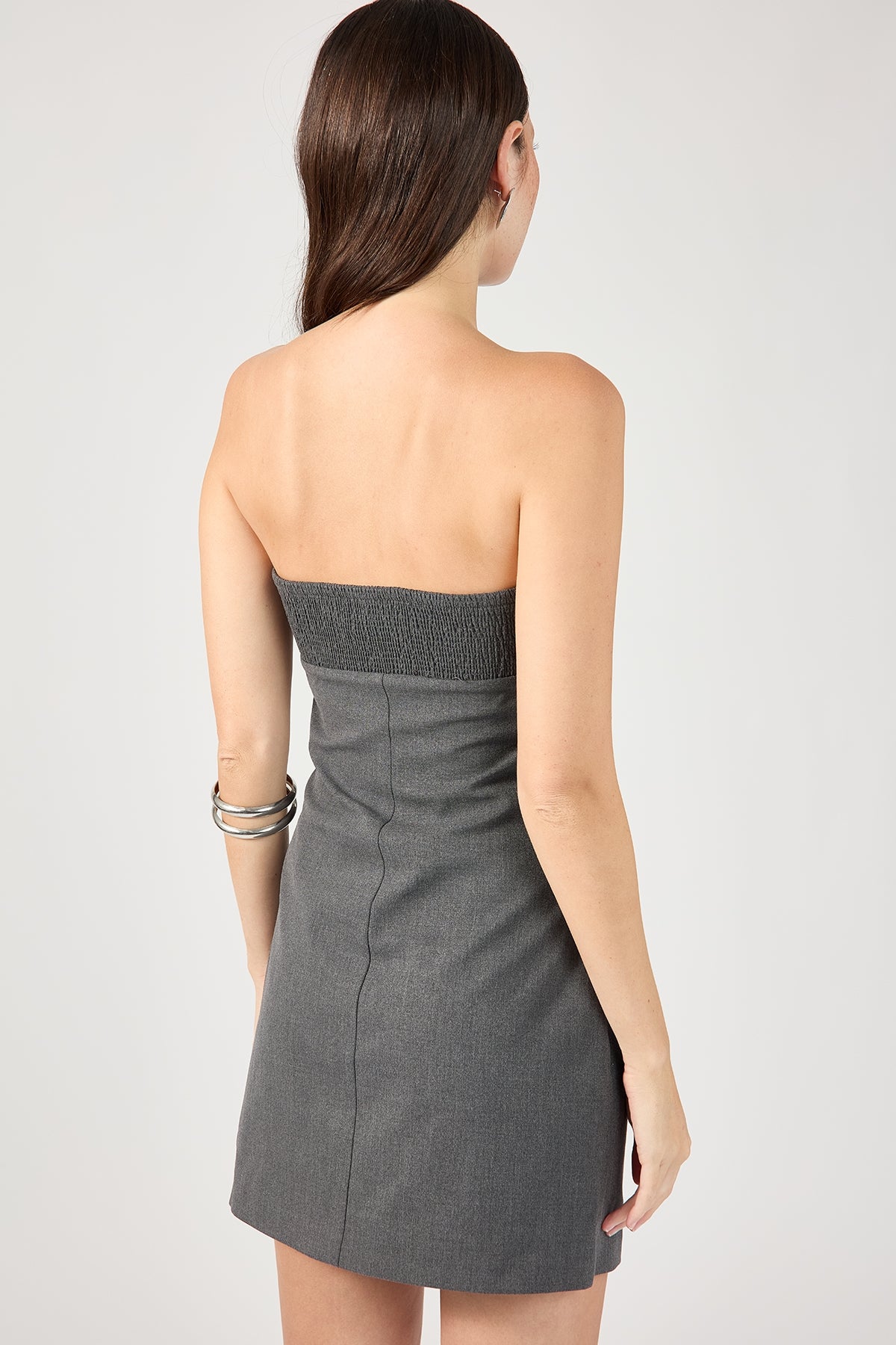 Perfect Stranger Monica Draped Tube Dress Grey