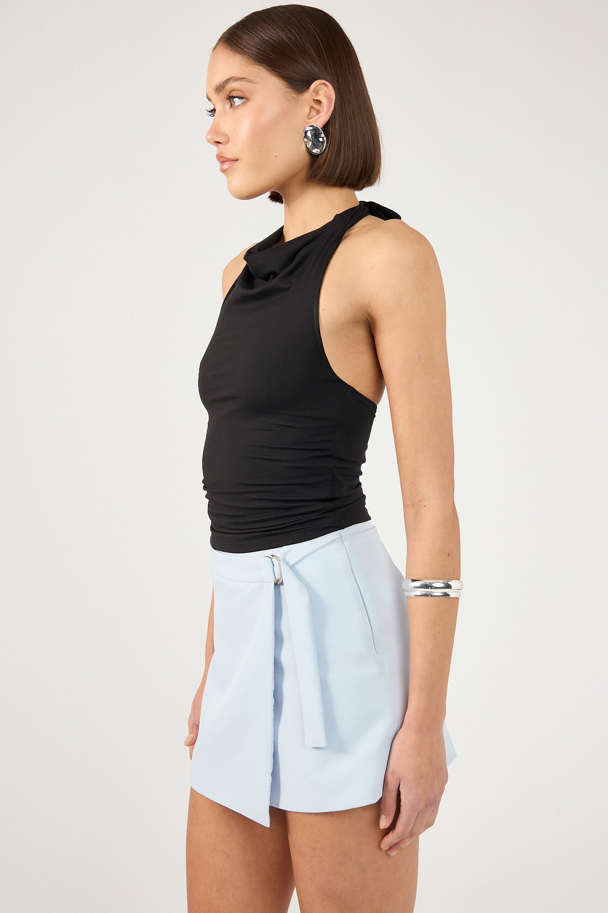 Perfect Stranger Buckle Up Skort Baby Blue