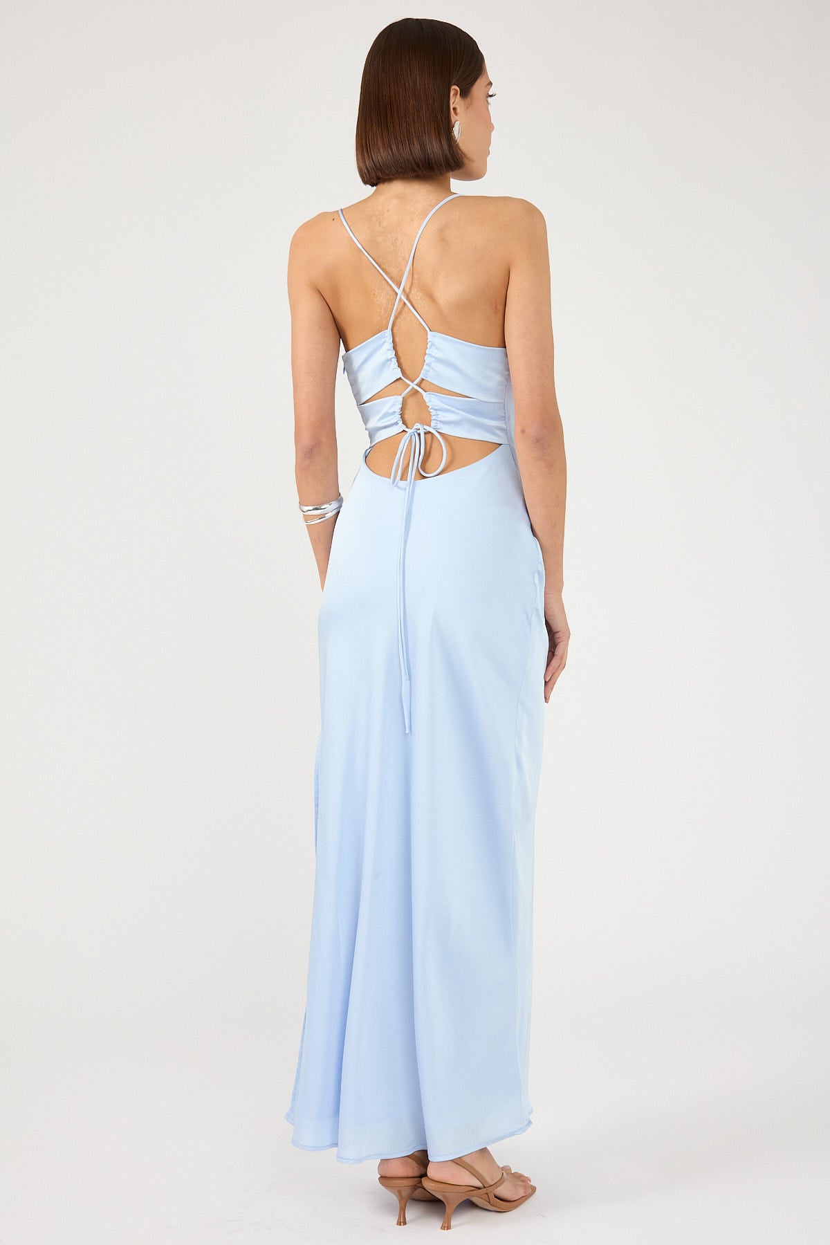 Perfect Stranger Evie Recycled Maxi Dress Baby Blue