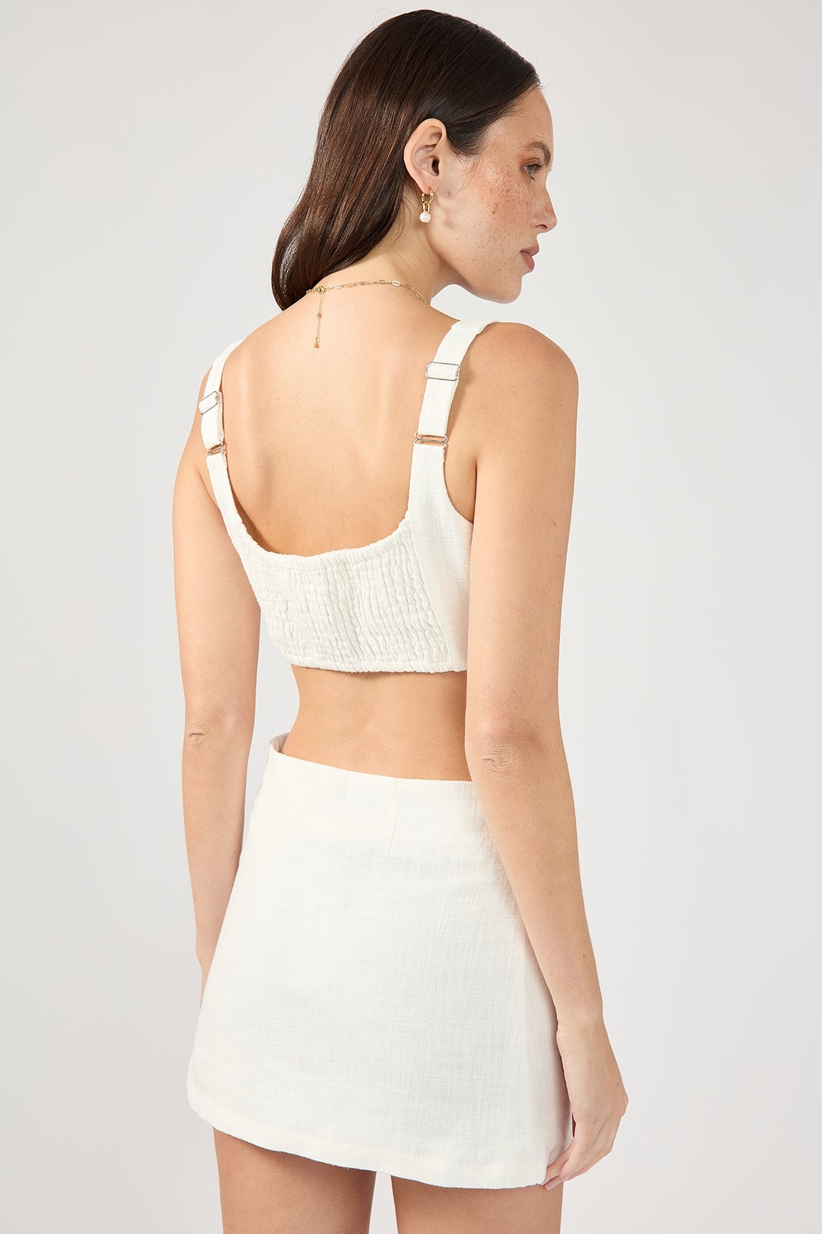 Perfect Stranger Menorca Square Neck Bralette White