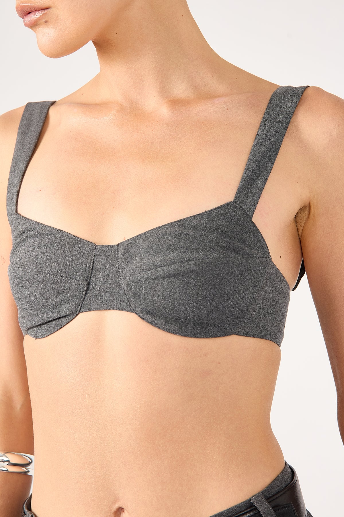 Perfect Stranger Monica Tailored Bralette Grey