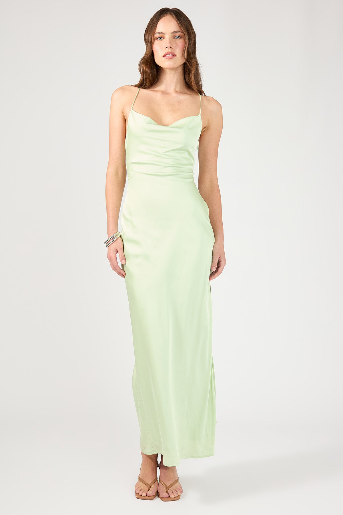 Perfect Stranger Evie Recycled Maxi Dress Sage