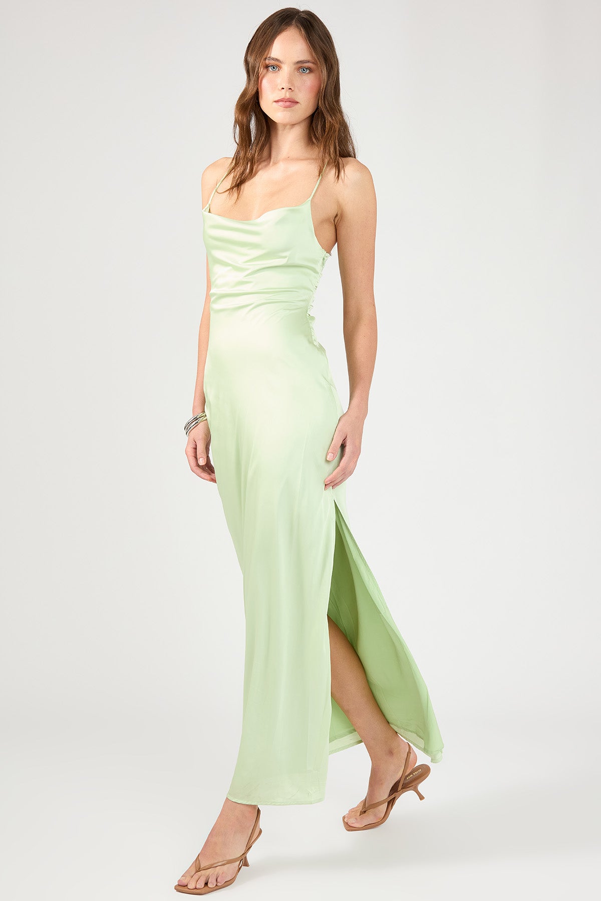 Perfect Stranger Evie Recycled Maxi Dress Sage