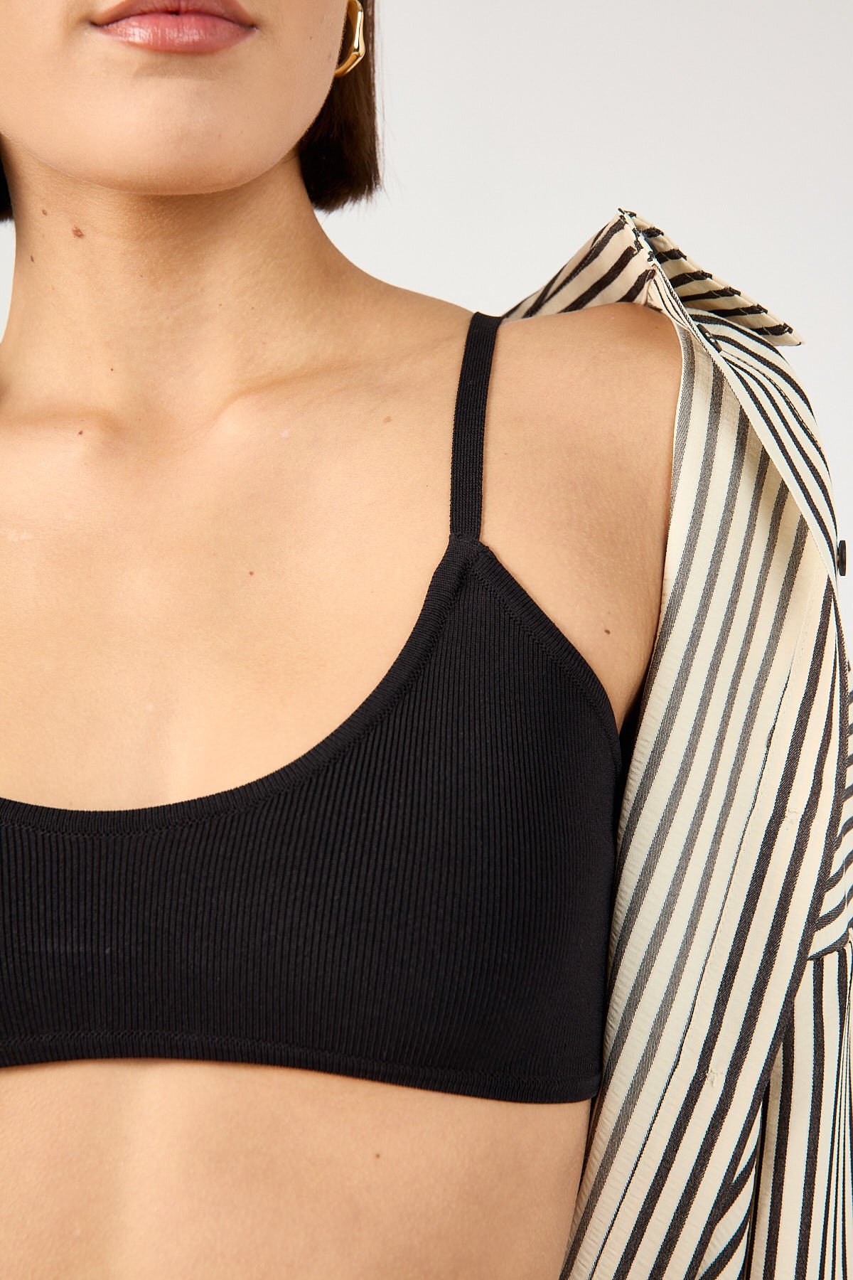 Perfect Stranger Basique Knit Bralette Black