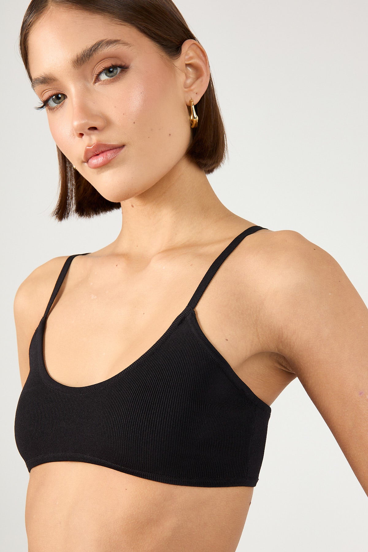 Perfect Stranger Basique Knit Bralette Black