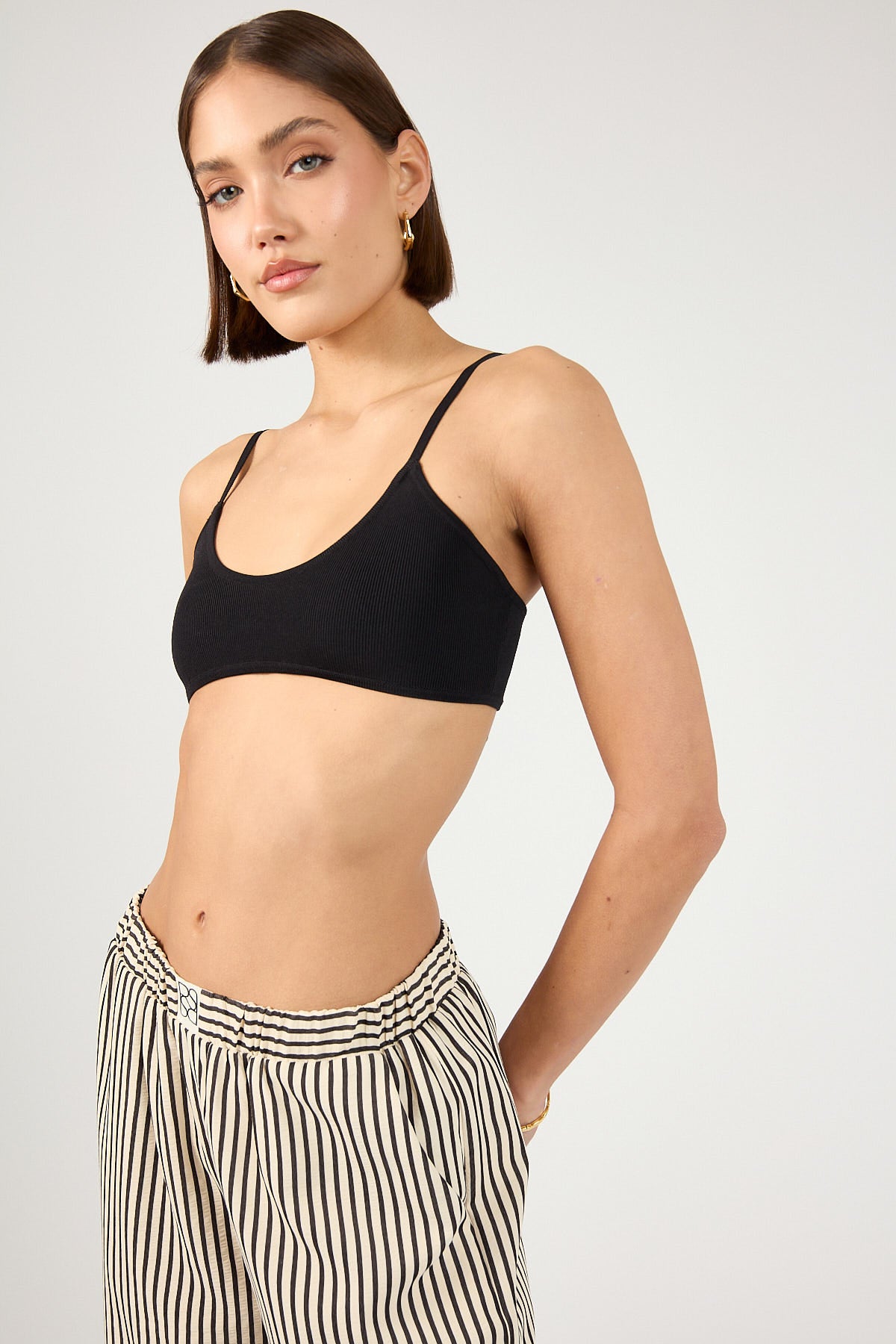 Perfect Stranger Basique Knit Bralette Black