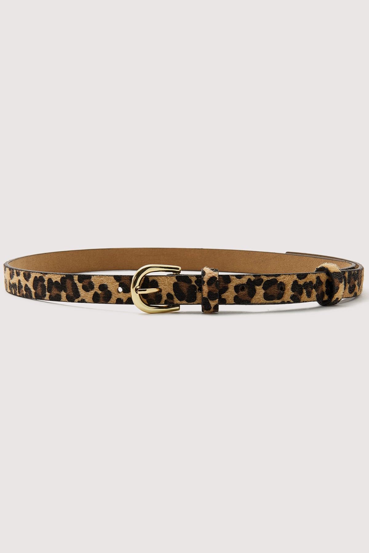 Perfect Stranger Thin Faux Leopard Belt Animal Print