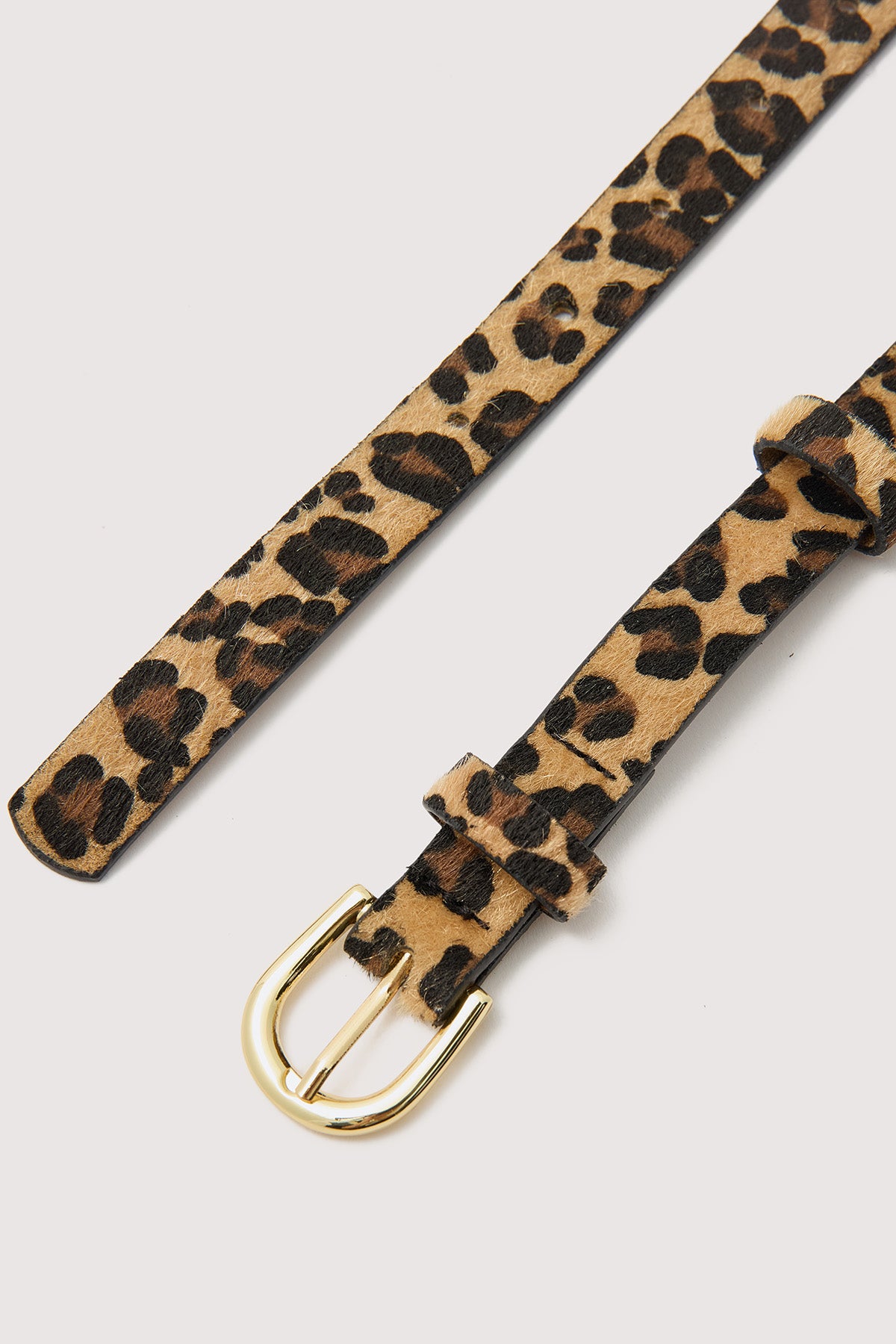 Perfect Stranger Thin Faux Leopard Belt Animal Print