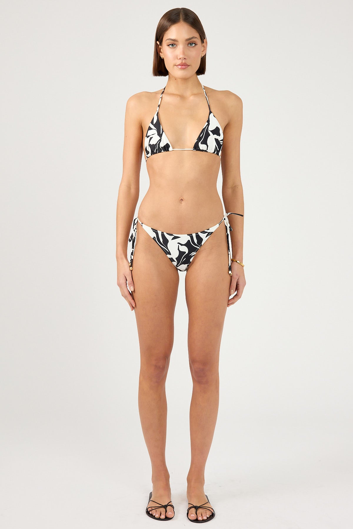 Perfect Stranger Ink Slice Bikini Bottom Black Print