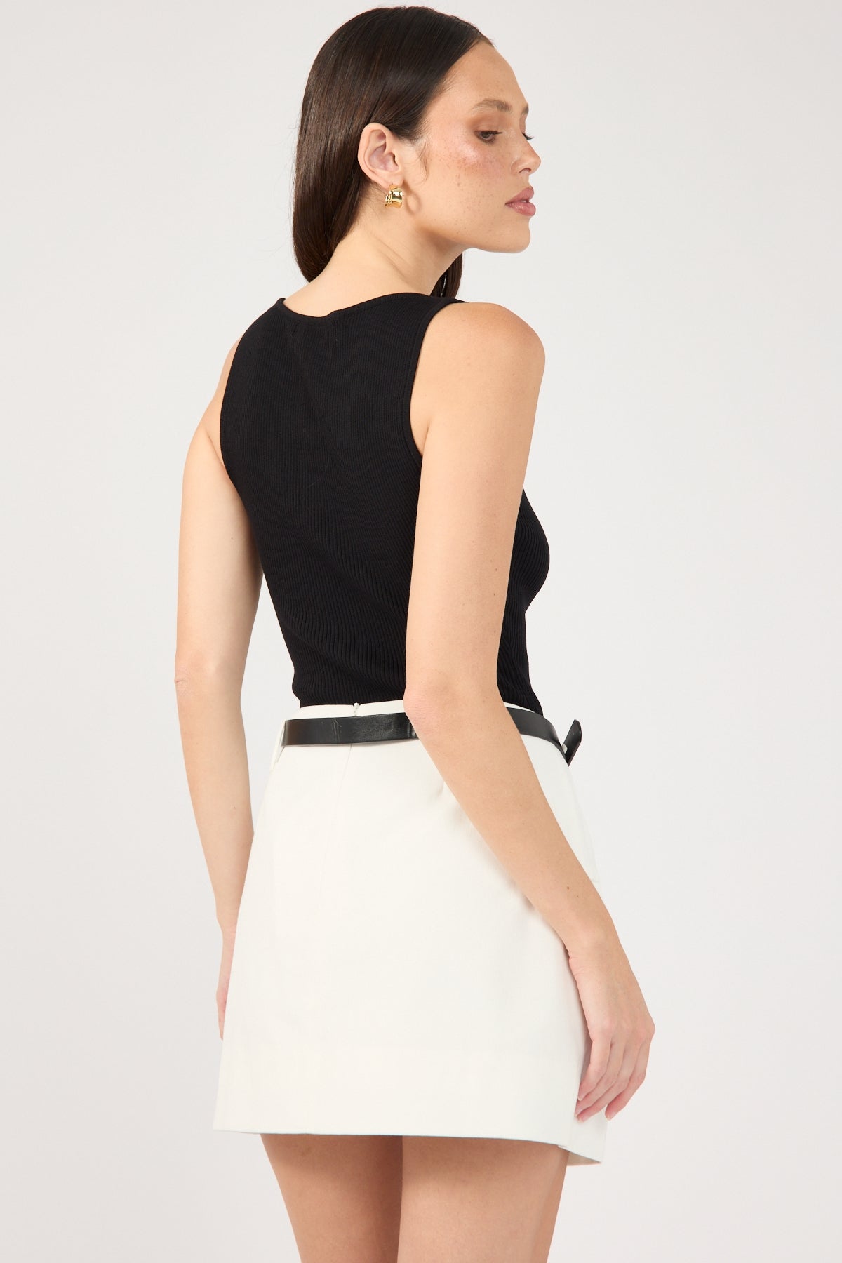 Perfect Stranger Maeve Tailored Mini Skirt Off White