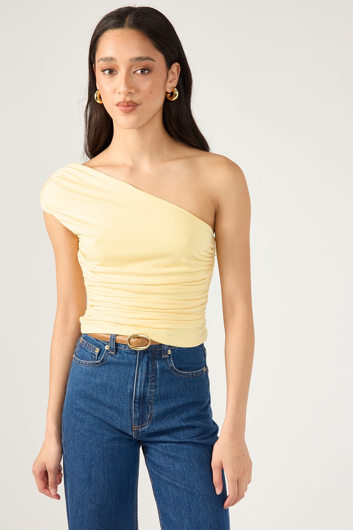 Perfect Stranger Tasmin One Shoulder Top Yellow