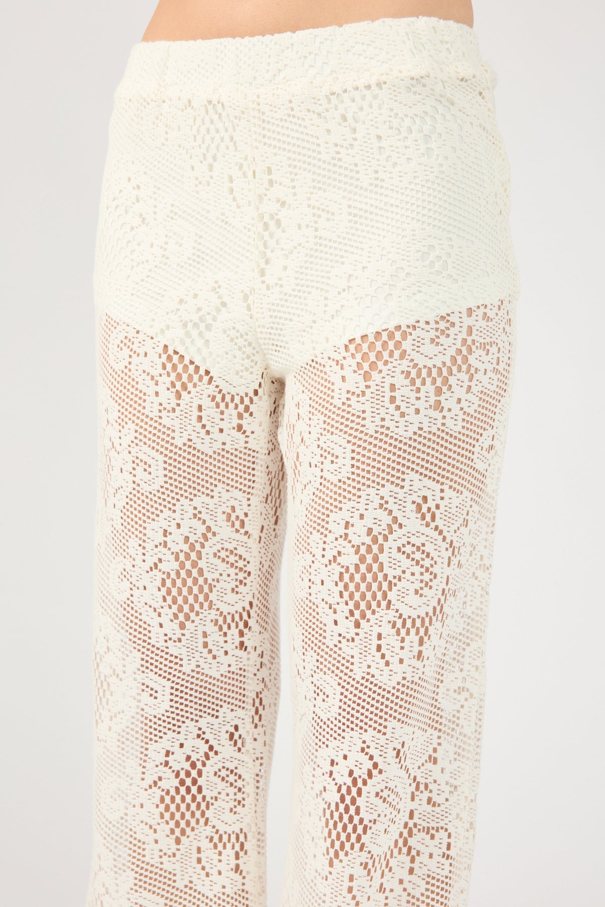 Perfect Stranger Seville Lace Relaxed Flare Pant Off White