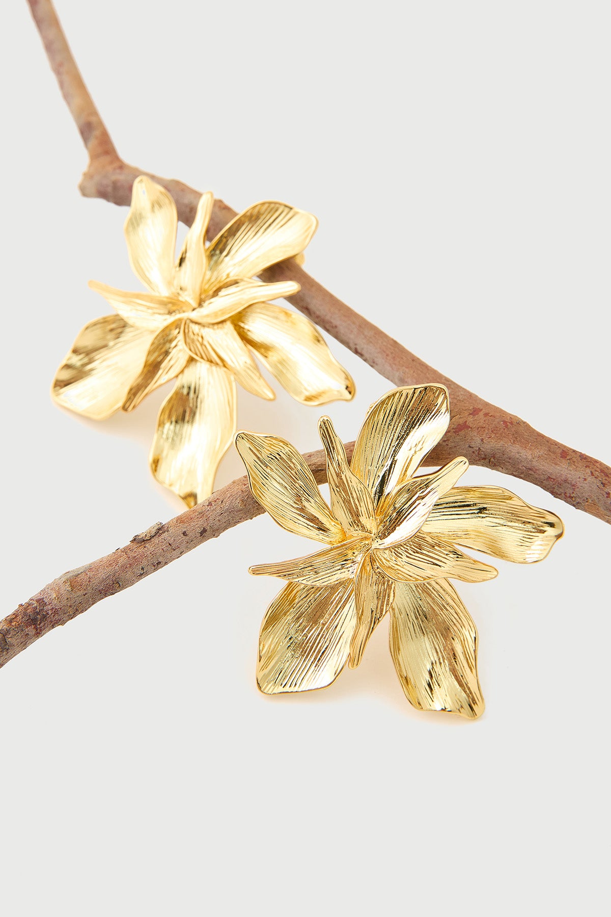 Perfect Stranger Primrose Flower Earrings 18K Gold Plated