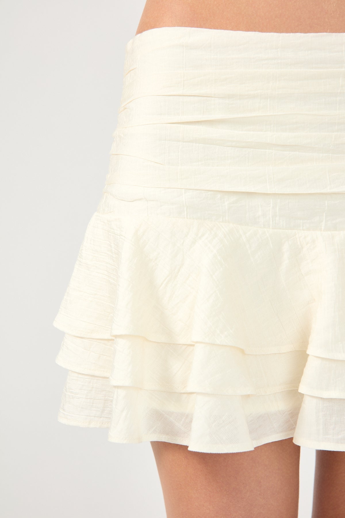 Perfect Stranger EllaMae Ruffle Mini Skort Off White