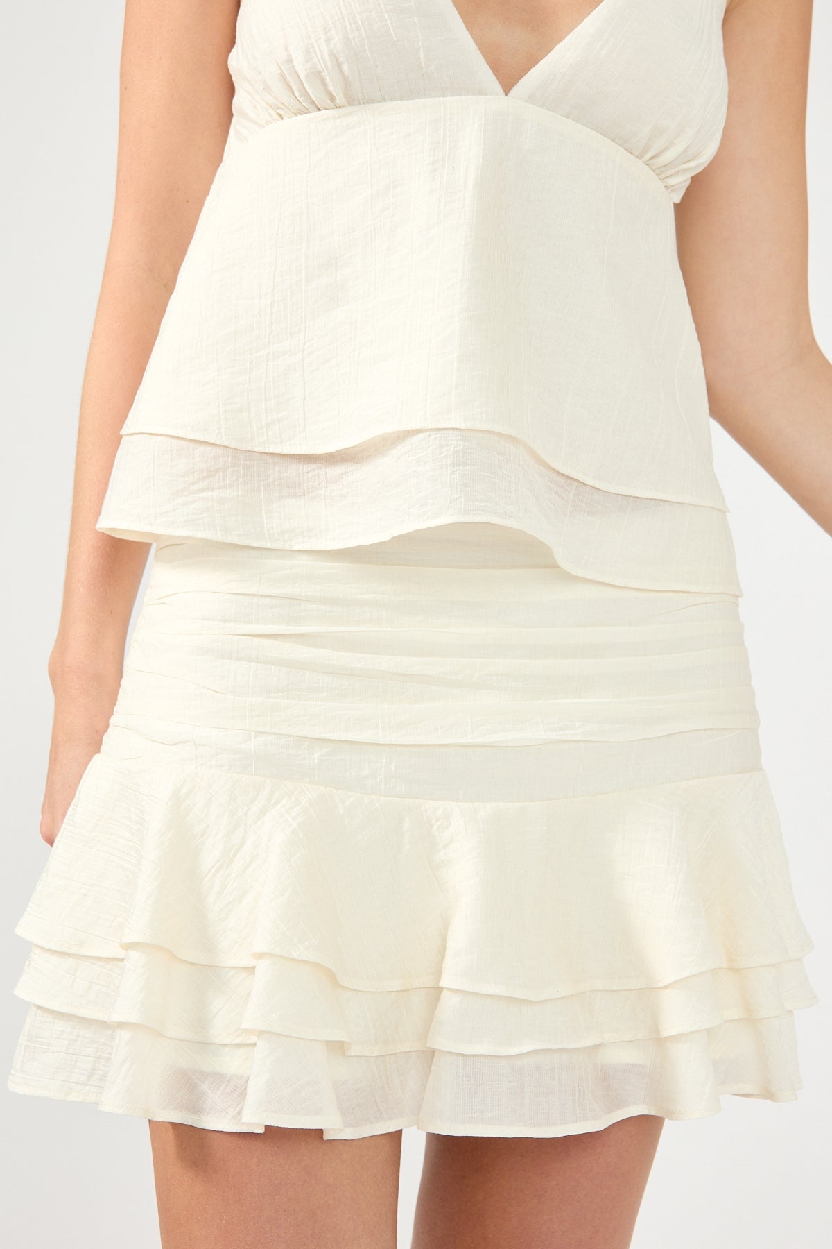 Perfect Stranger EllaMae Ruffle Mini Skort Off White