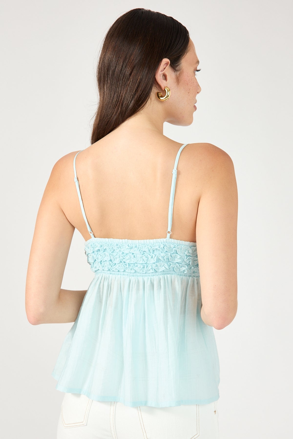 Perfect Stranger Klara Frill Cami Top Blue