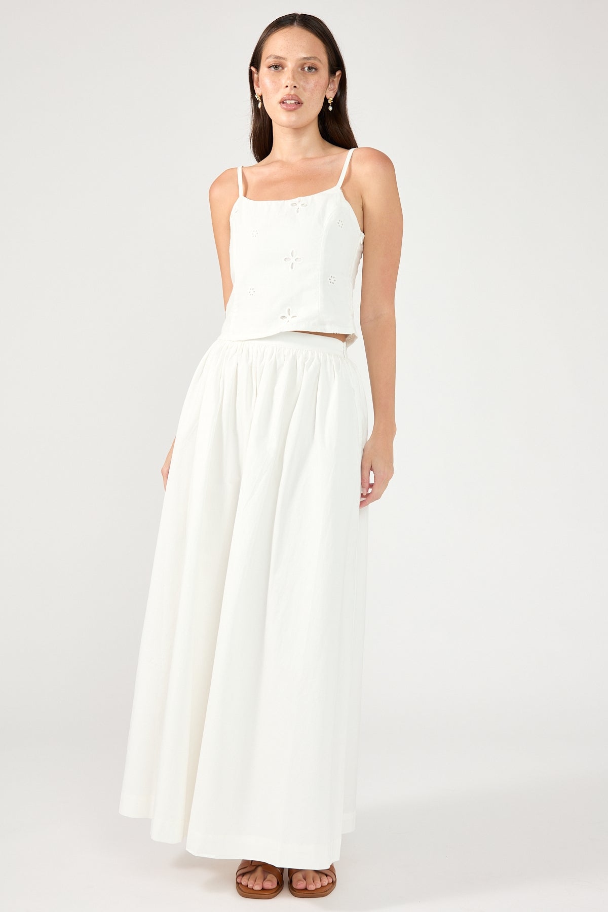 Perfect Stranger Isley Maxi Skirt White