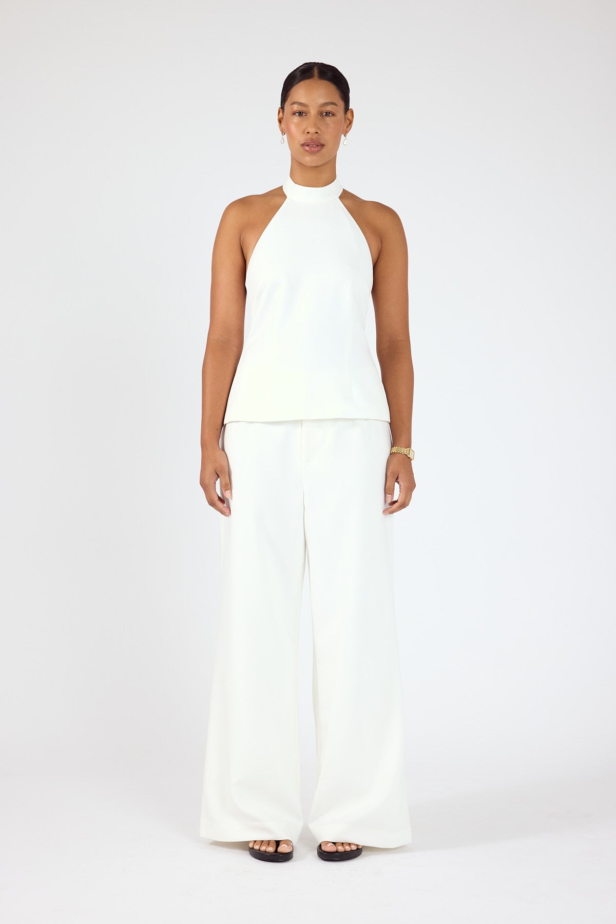 Perfect Stranger Linear Luca High Waist Pant White