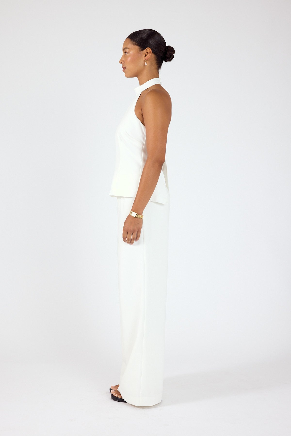 Perfect Stranger Linear Luca High Waist Pant White