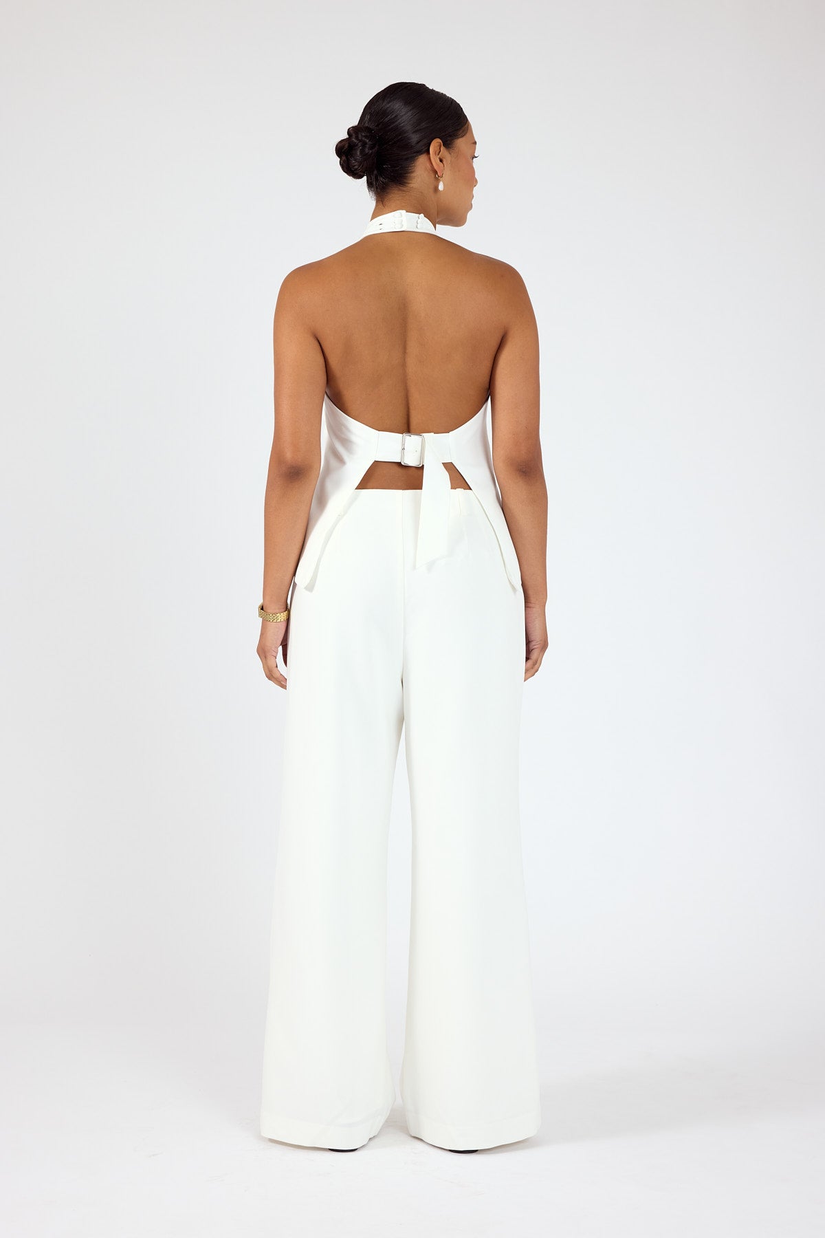 Perfect Stranger Linear Luca High Waist Pant White