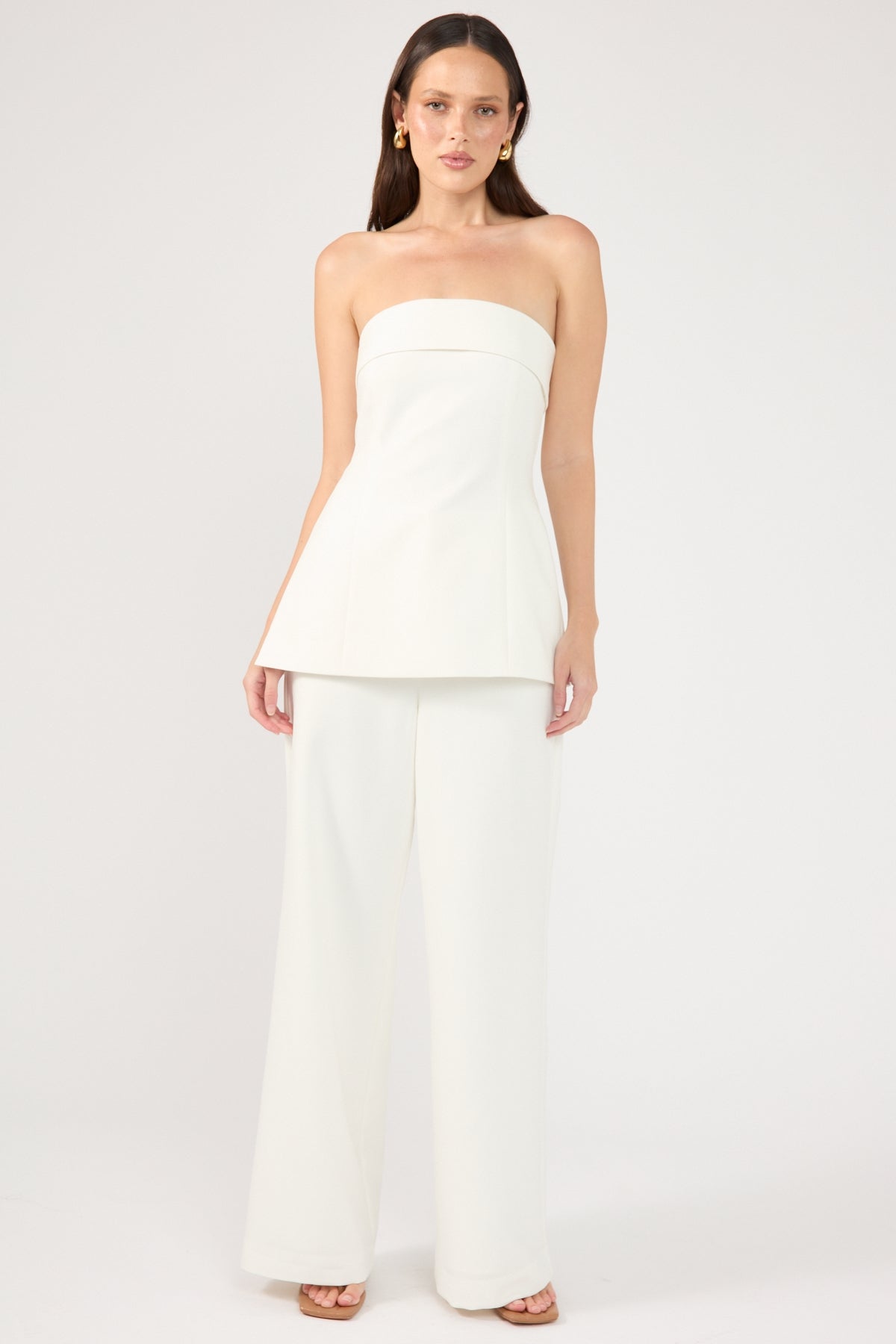 Perfect Stranger Linear Luca High Waist Pant White