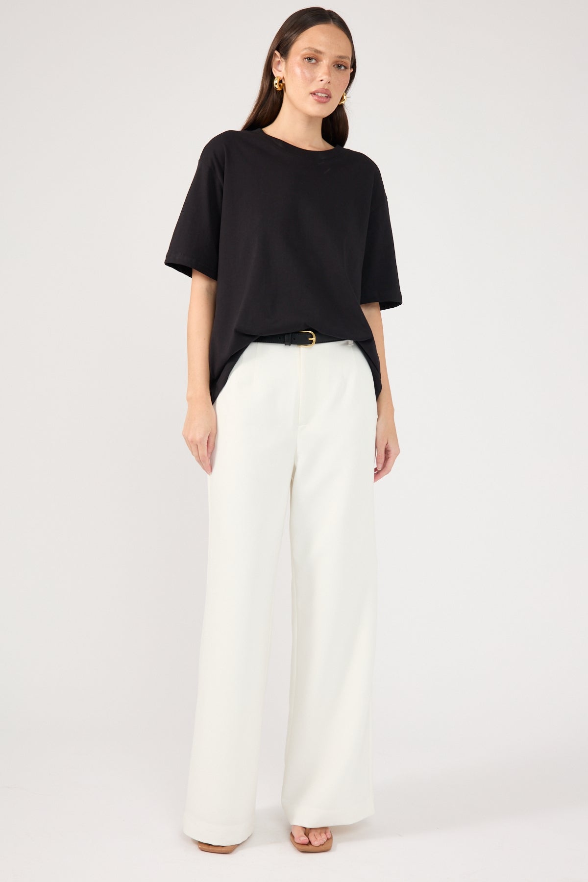 Perfect Stranger Linear Luca High Waist Pant White