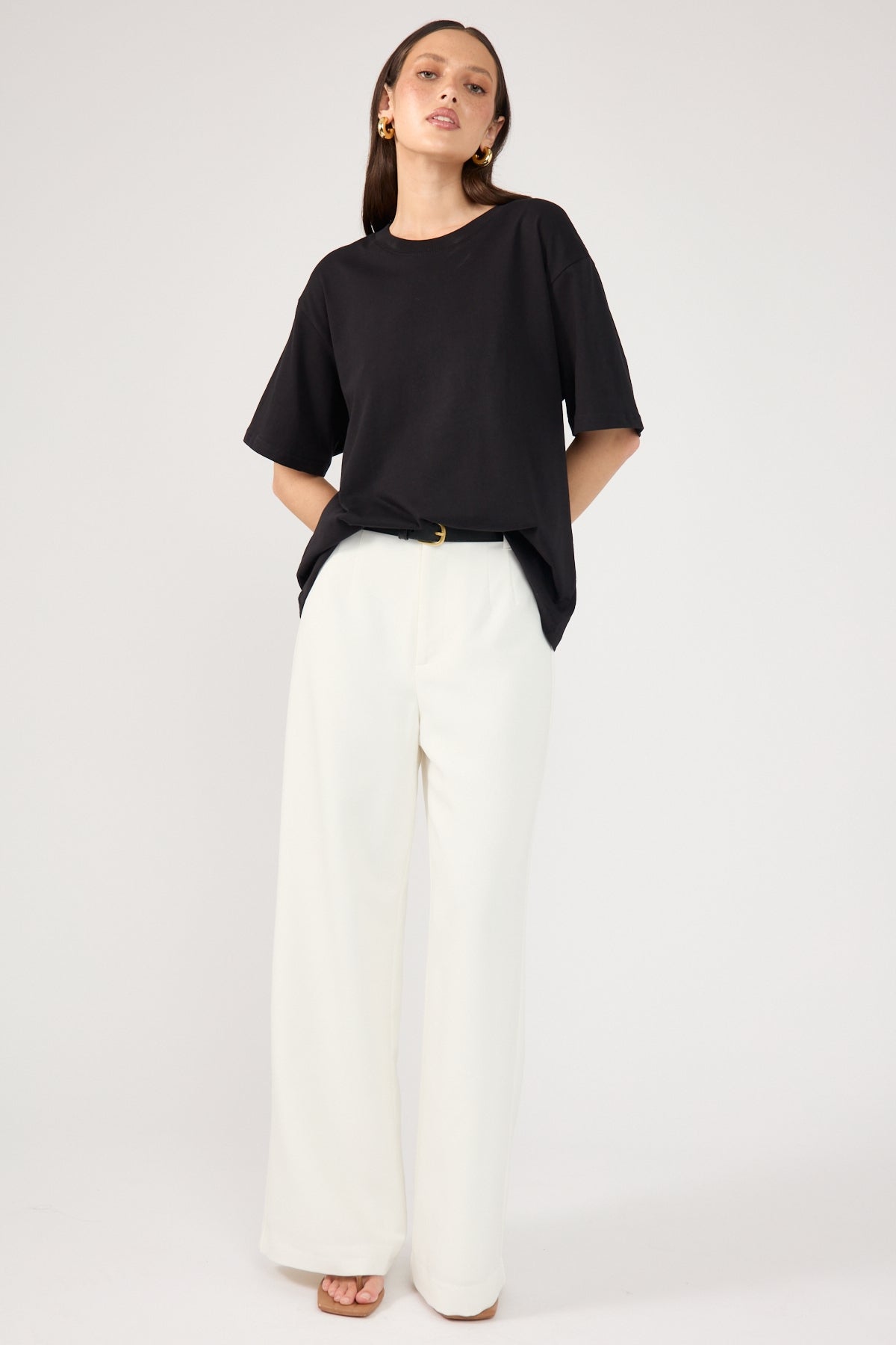 Perfect Stranger Linear Luca High Waist Pant White