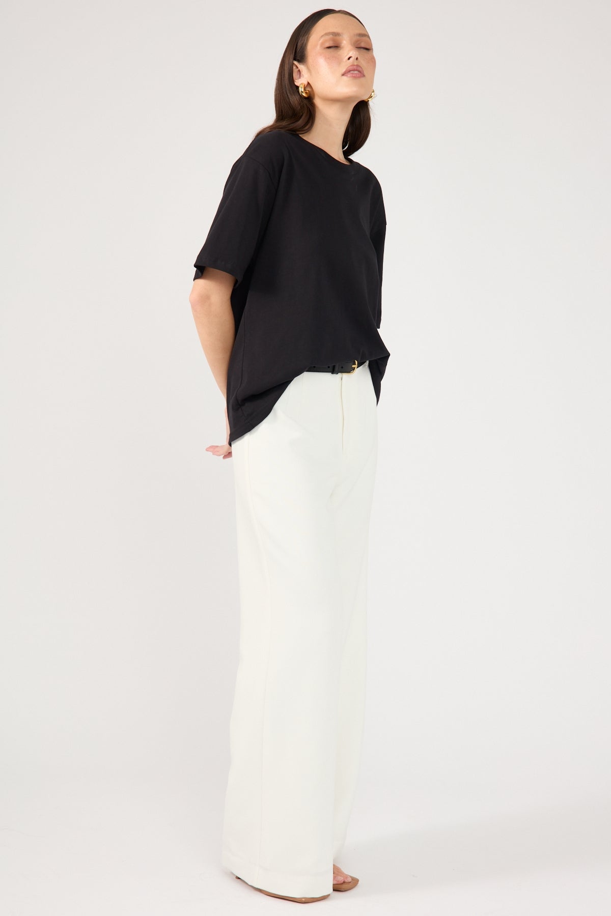 Perfect Stranger Linear Luca High Waist Pant White