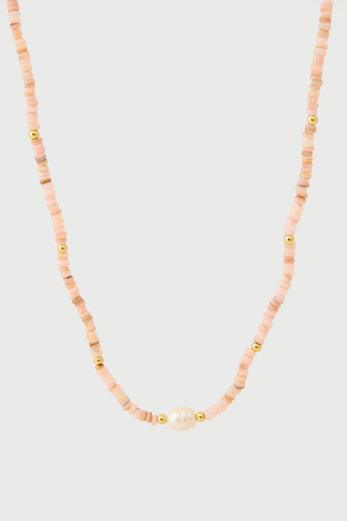 Perfect Stranger Sunset Sands Freshwater Pearl Beaded Necklace Pink