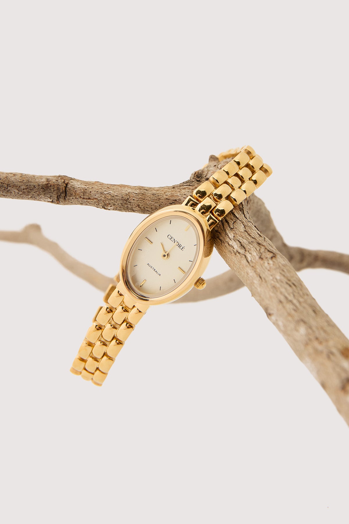 Cendre Phoebe Watch Gold.White