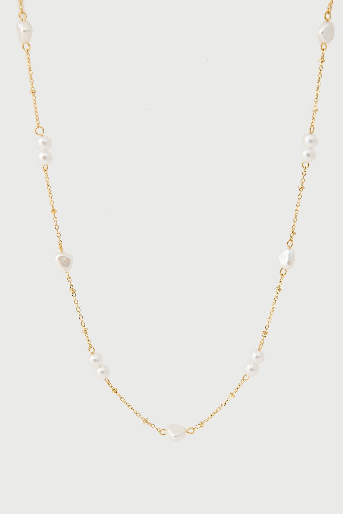 Perfect Stranger Aegean Pearl Chain Necklace 18K Gold