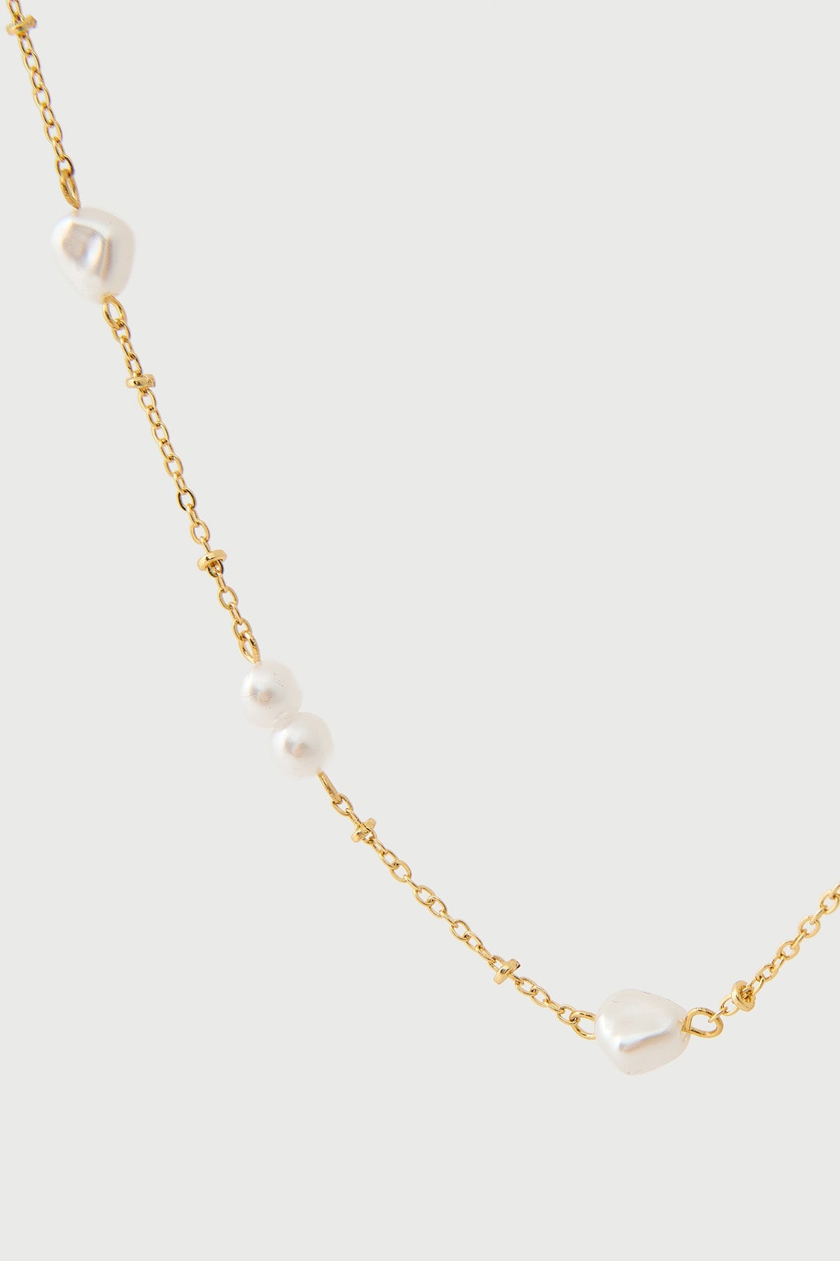 Perfect Stranger Aegean Pearl Chain Necklace 18K Gold