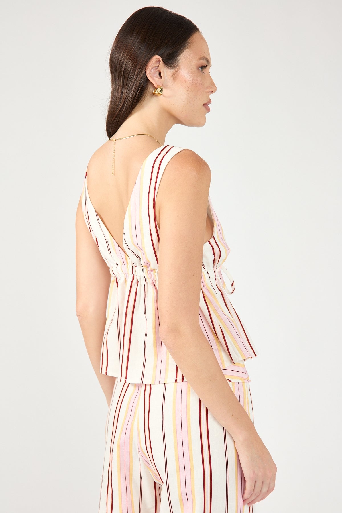 Perfect Stranger Palermo Tie Up Stripe Top Multi Stripe