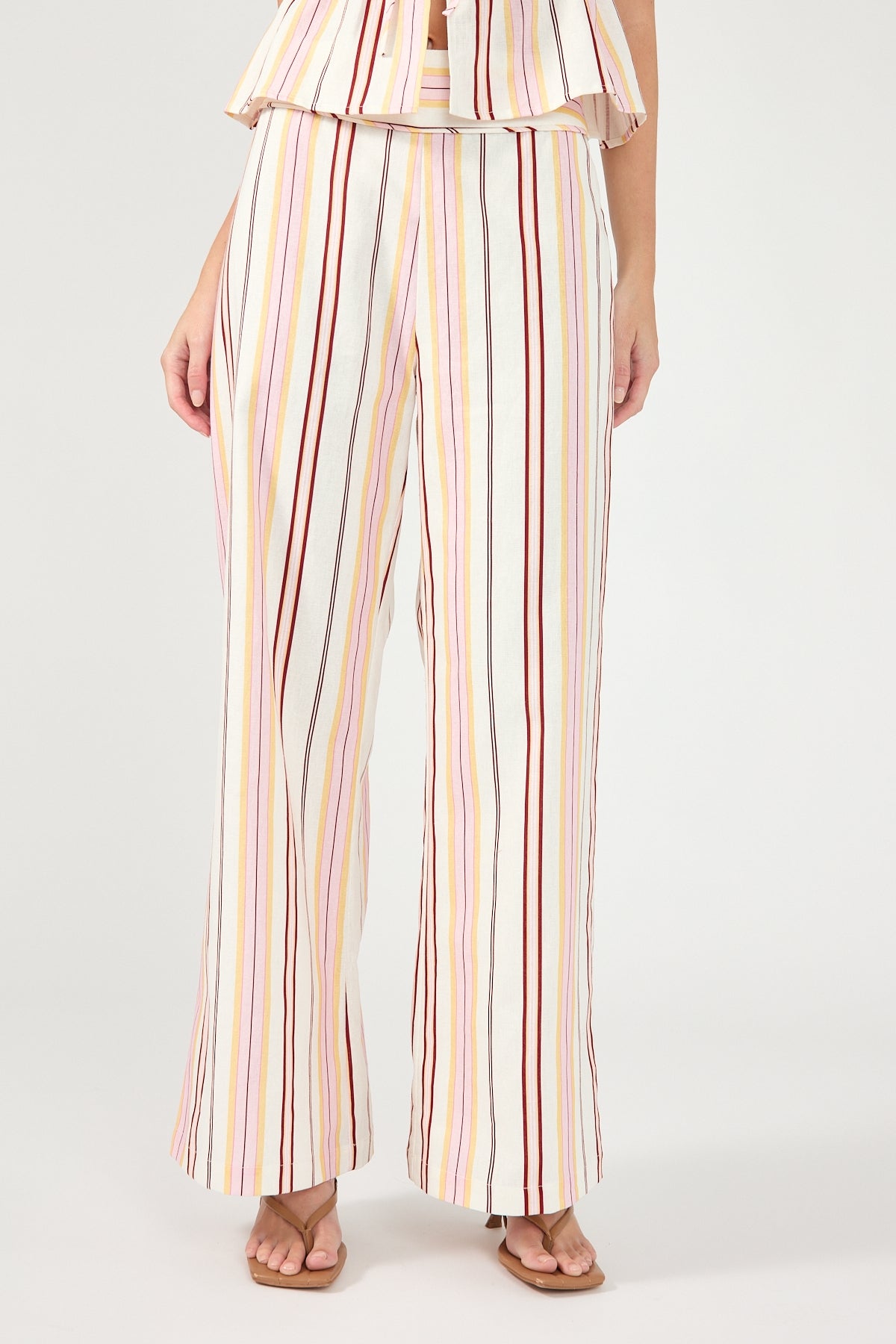 Perfect Stranger Palermo Mid Rise Stripe Pant Multi Stripe