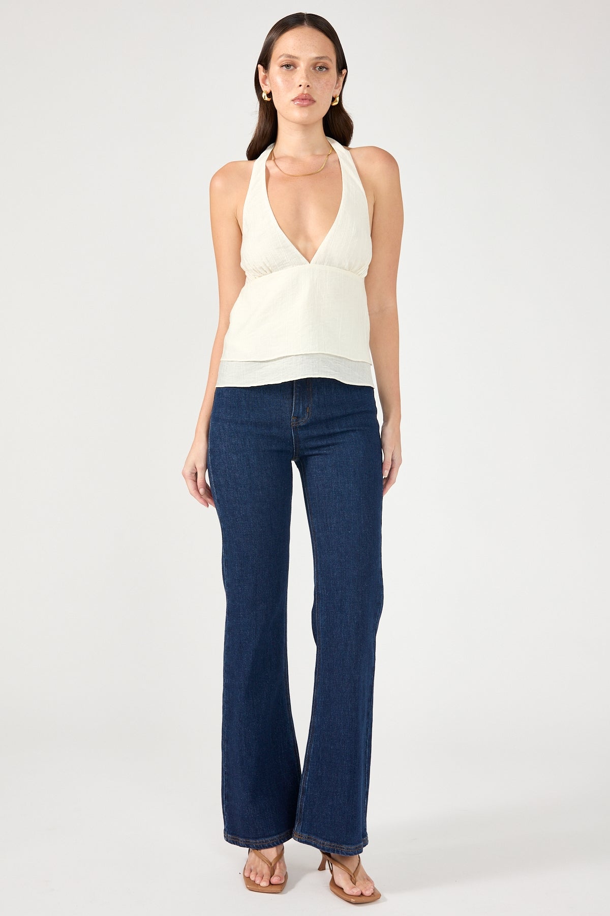 Perfect Stranger EllaMae Ruffle Top Off White