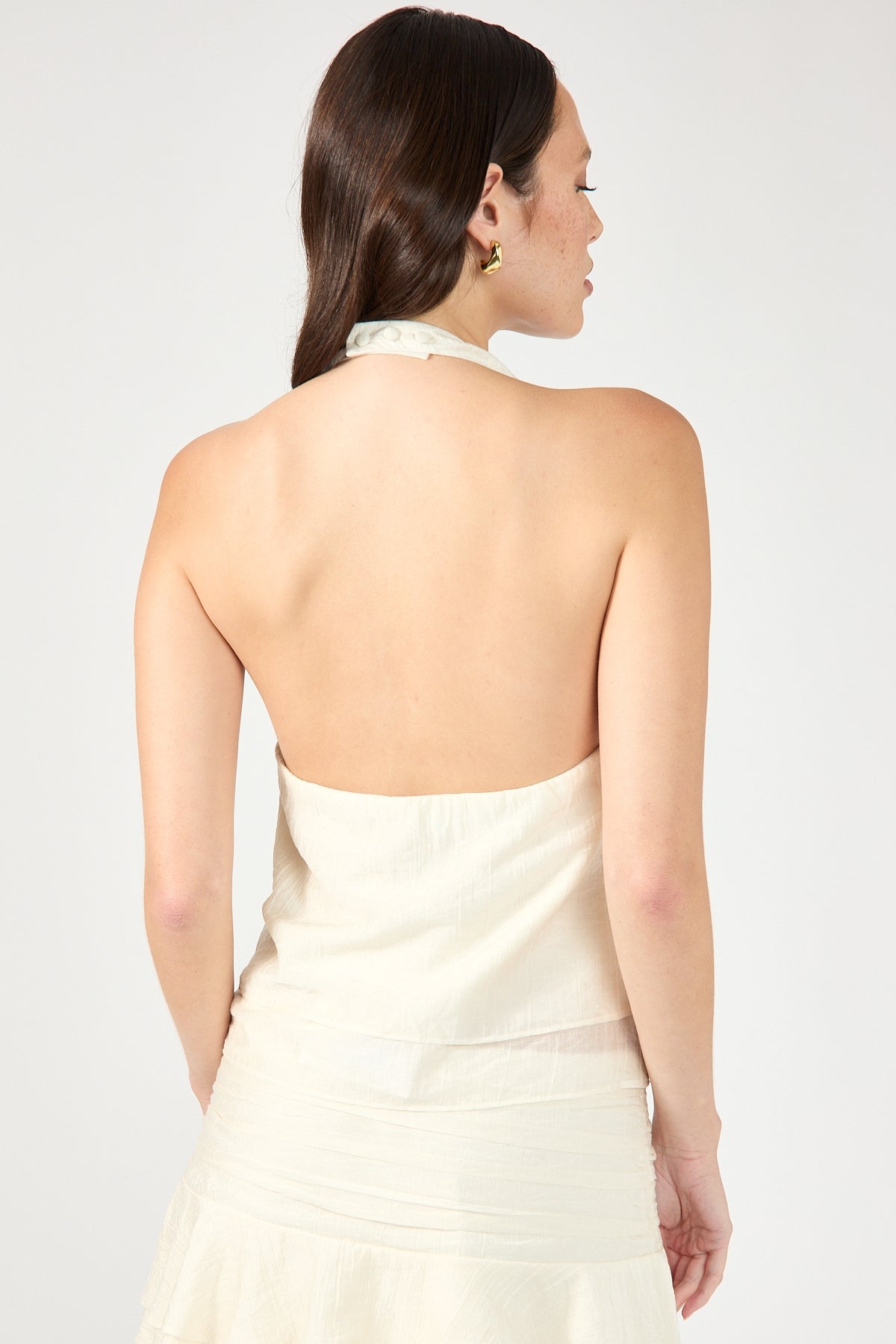 Perfect Stranger EllaMae Ruffle Top Off White