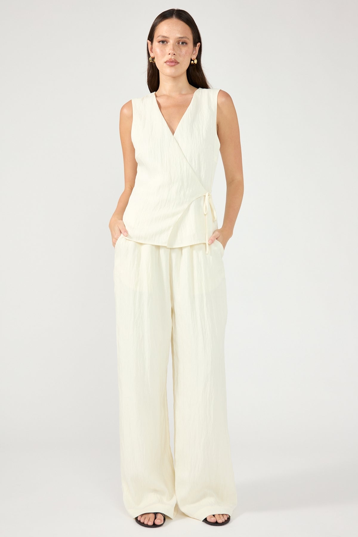 Perfect Stranger Bronte Elasticated Pant Cream