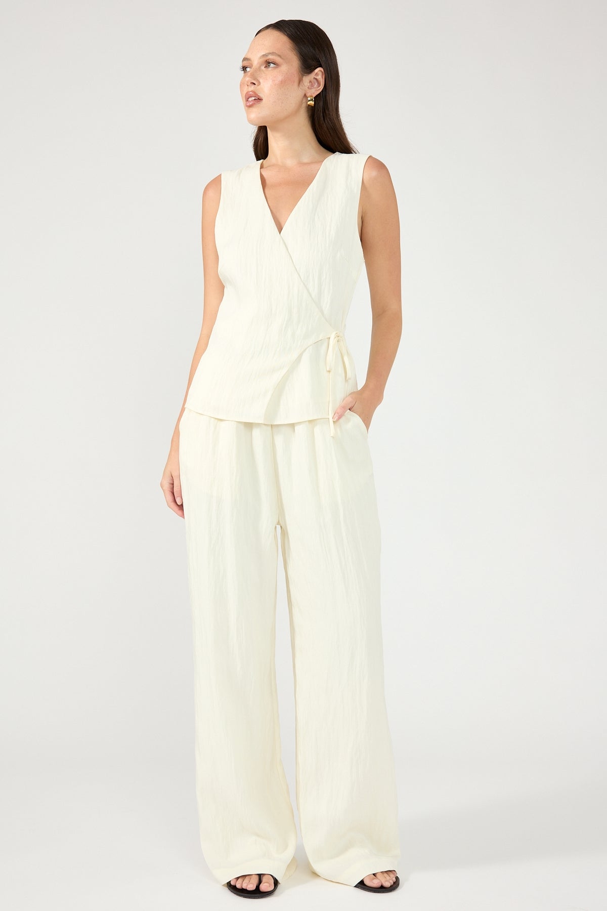 Perfect Stranger Bronte Elasticated Pant Cream