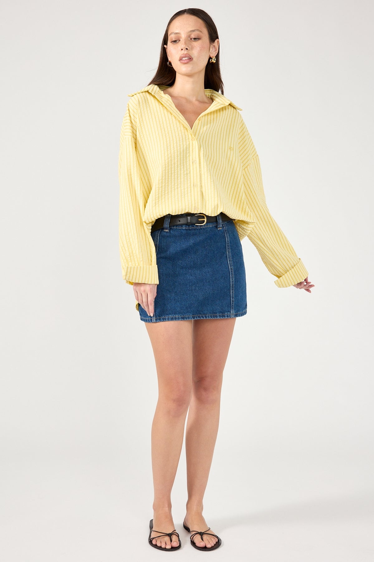 Perfect Stranger Kaili Stripe Shirt Lemon Stripe