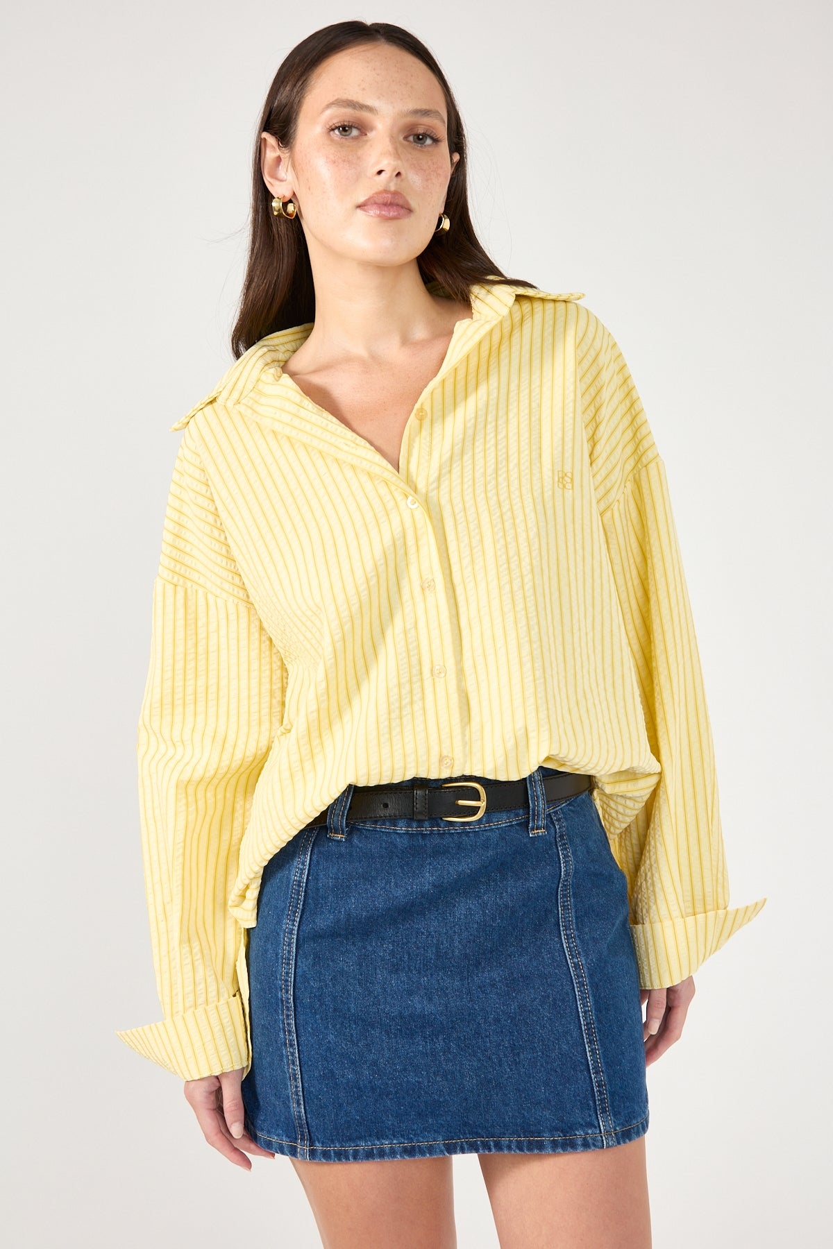 Perfect Stranger Kaili Stripe Shirt Lemon Stripe