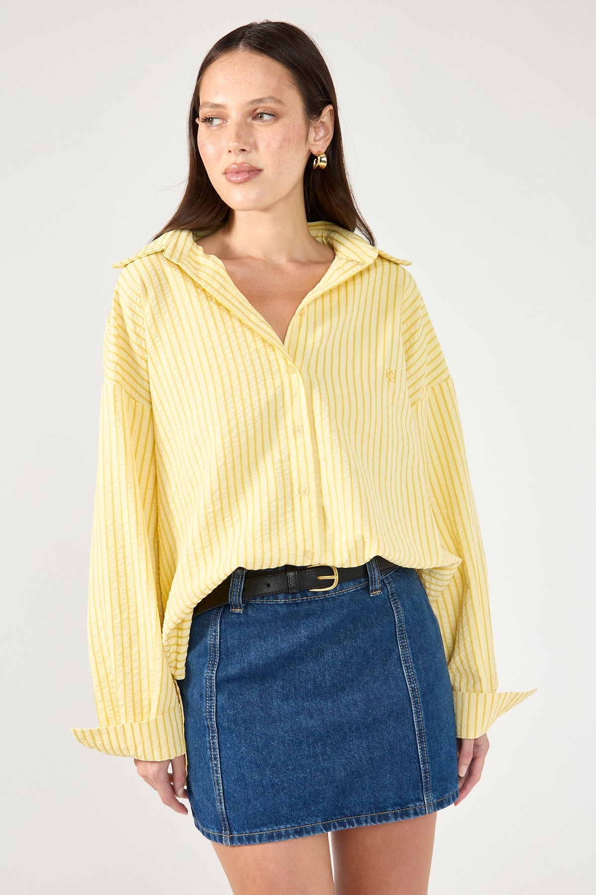 Perfect Stranger Kaili Stripe Shirt Lemon Stripe