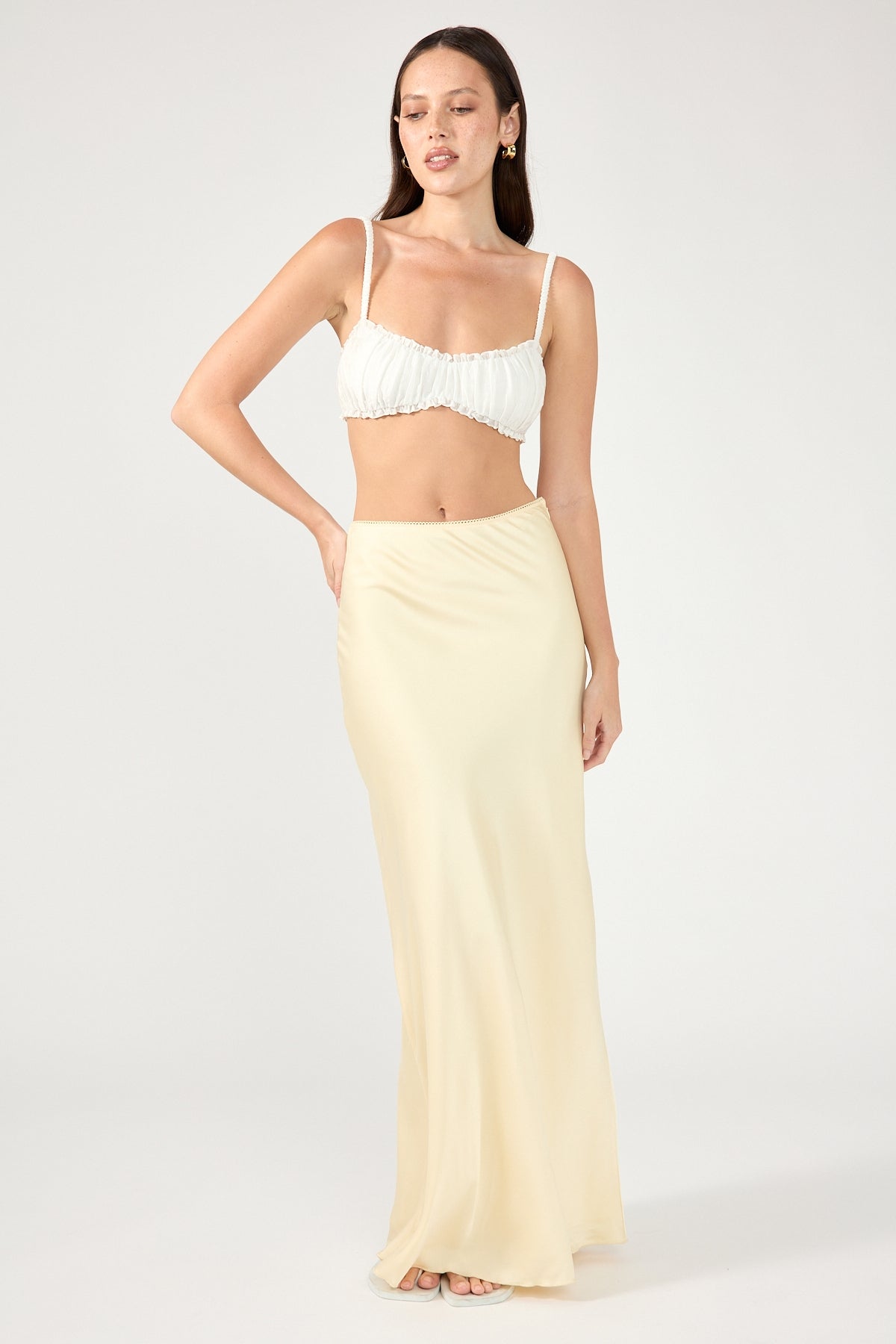 Perfect Stranger Calliope Gathered Bralette White