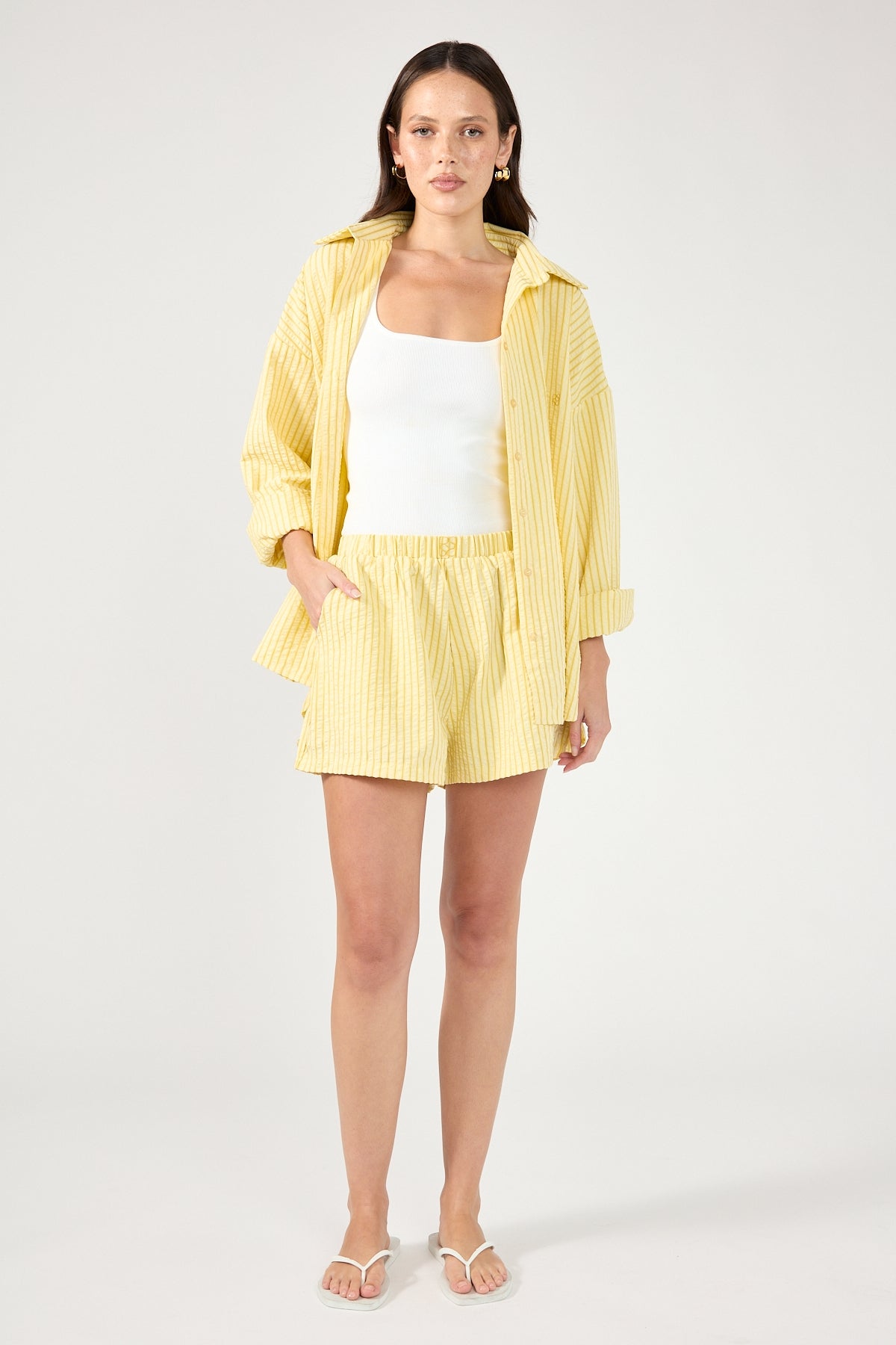 Perfect Stranger Kaili Stripe Short Lemon Stripe