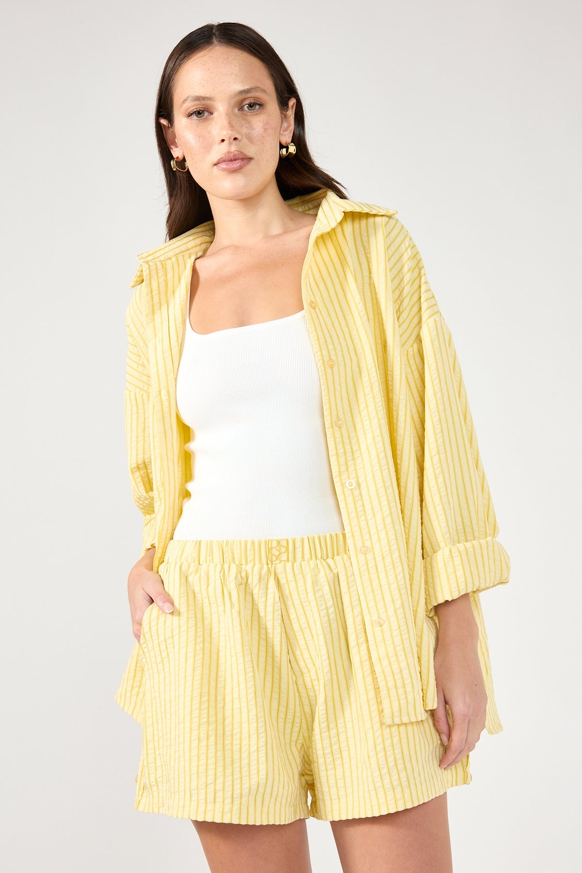 Perfect Stranger Kaili Stripe Short Lemon Stripe