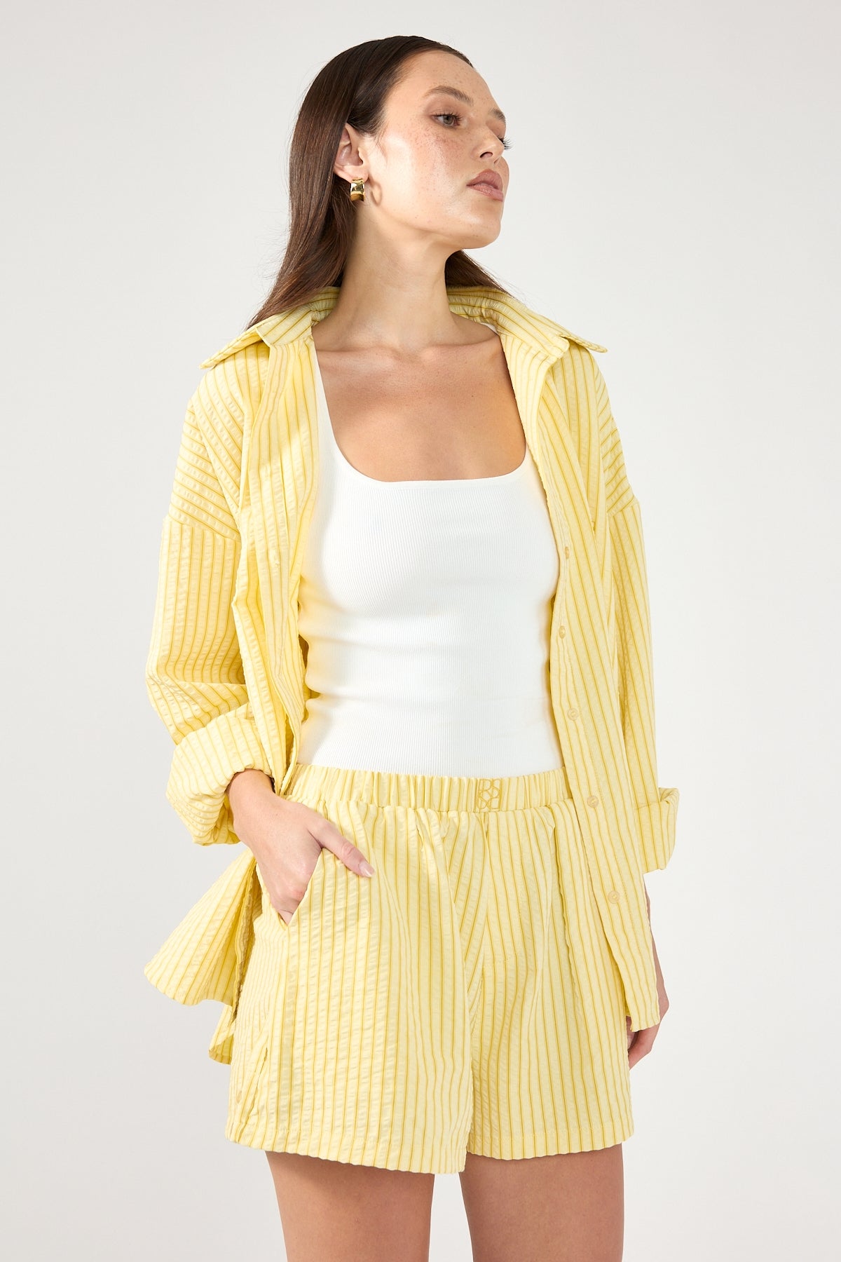 Perfect Stranger Kaili Stripe Short Lemon Stripe